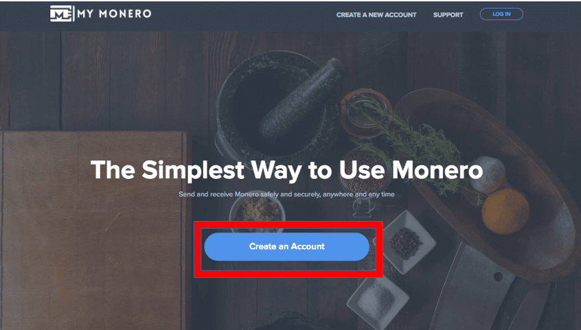 点击 Create an Account